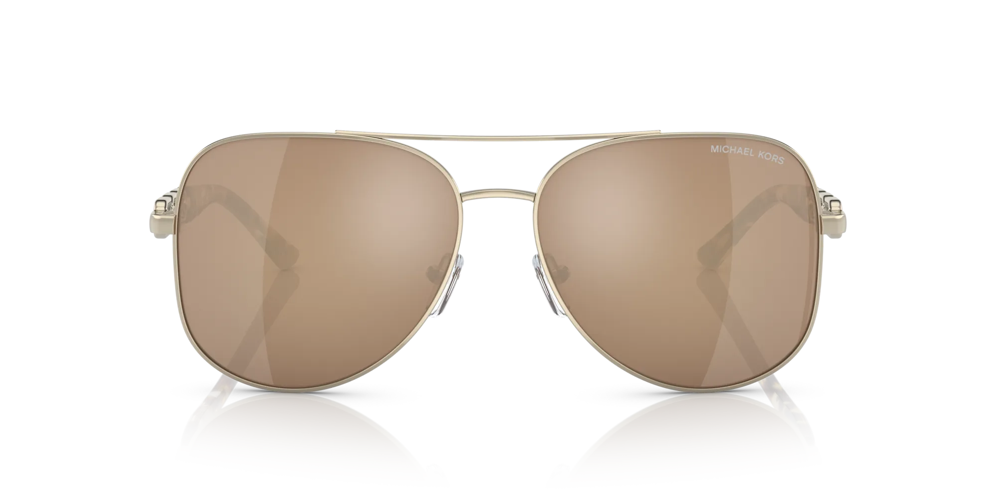 Michael Kors MK1121 CHIANTI 10147P Occhiali da sole Metallo Oro Oro Pilot Normale Specchiato - immagine 3