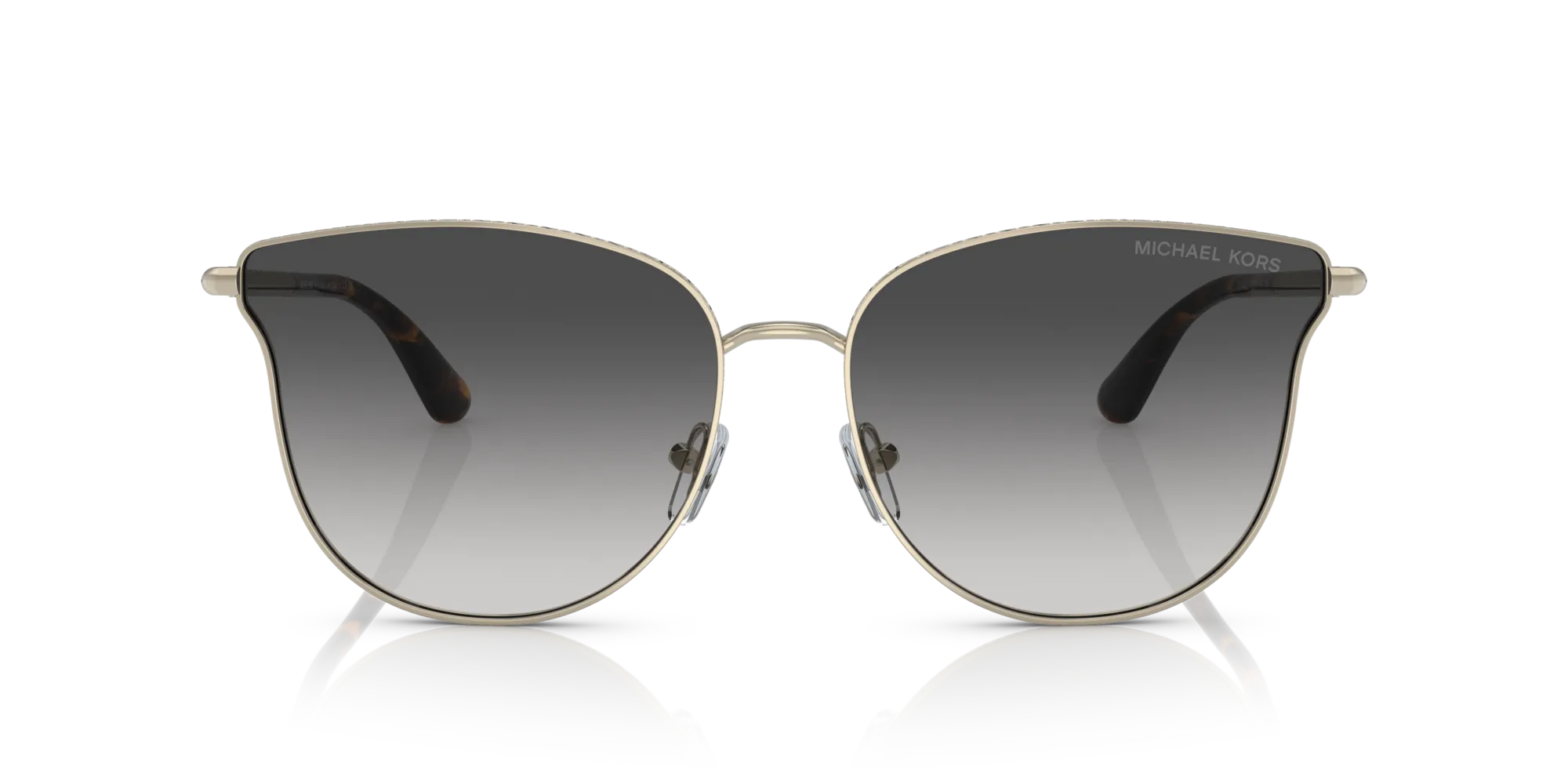Michael Kors MK1120 SALT LAKE CITY 10148G Occhiali da sole Metallo Oro Grigio Rotonda Normale Sfumato - immagine 3