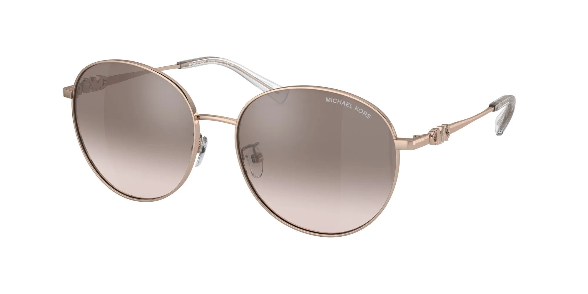 Michael Kors MK1119 ALPINE 11088Z Occhiali da sole Metallo Oro Argento Rotonda Normale Sfumato - immagine 1