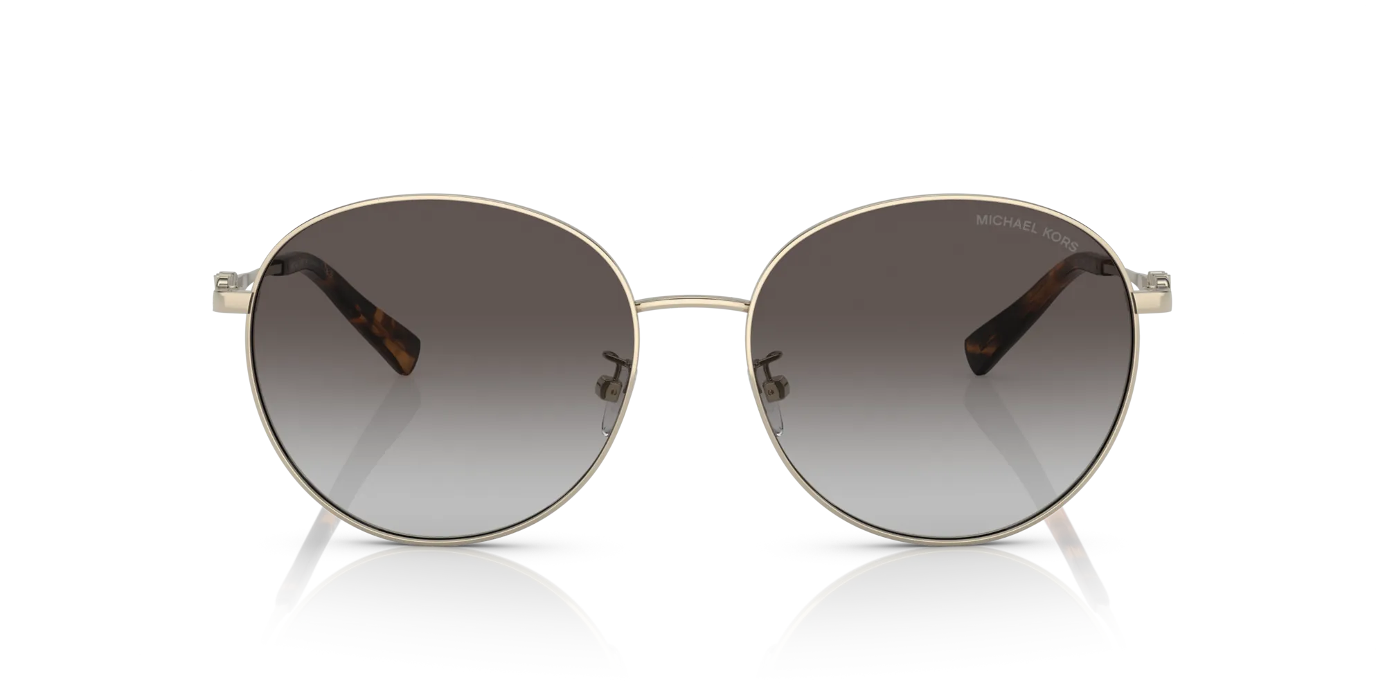 Michael Kors MK1119 ALPINE 10148G Occhiali da sole Metallo Oro Grigio Rotonda Normale Sfumato - immagine 3