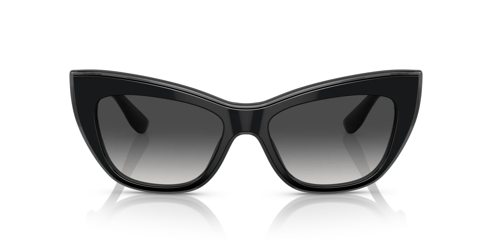 Dolce & Gabbana DG4417 32468G Occhiali da sole Acetato Nero Grigio Cat Eye Normale Sfumato - immagine 3