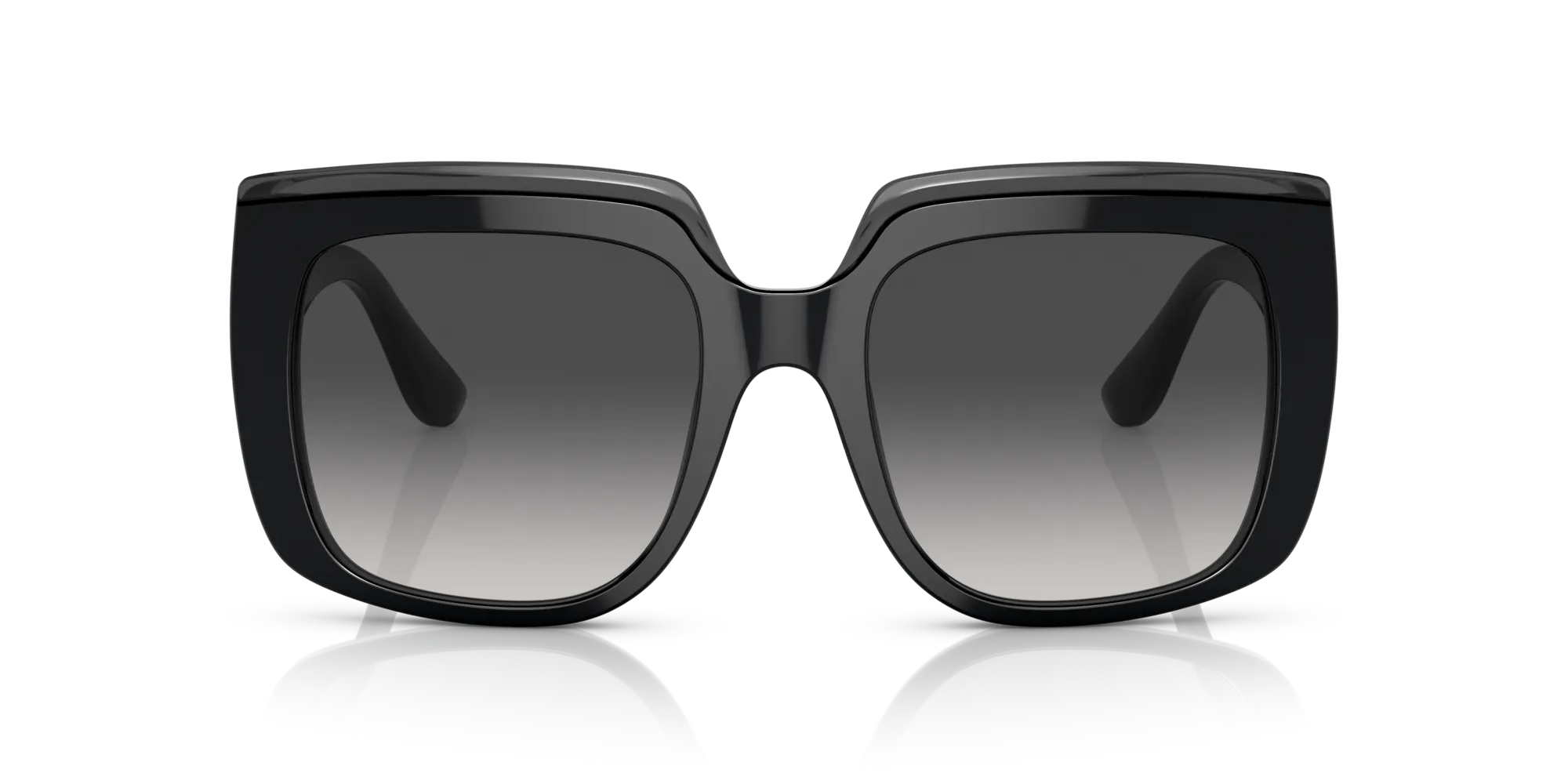 Dolce & Gabbana DG4414 501/8G Occhiali da sole Acetato Nero Grigio Squadrata Normale Sfumato - immagine 3