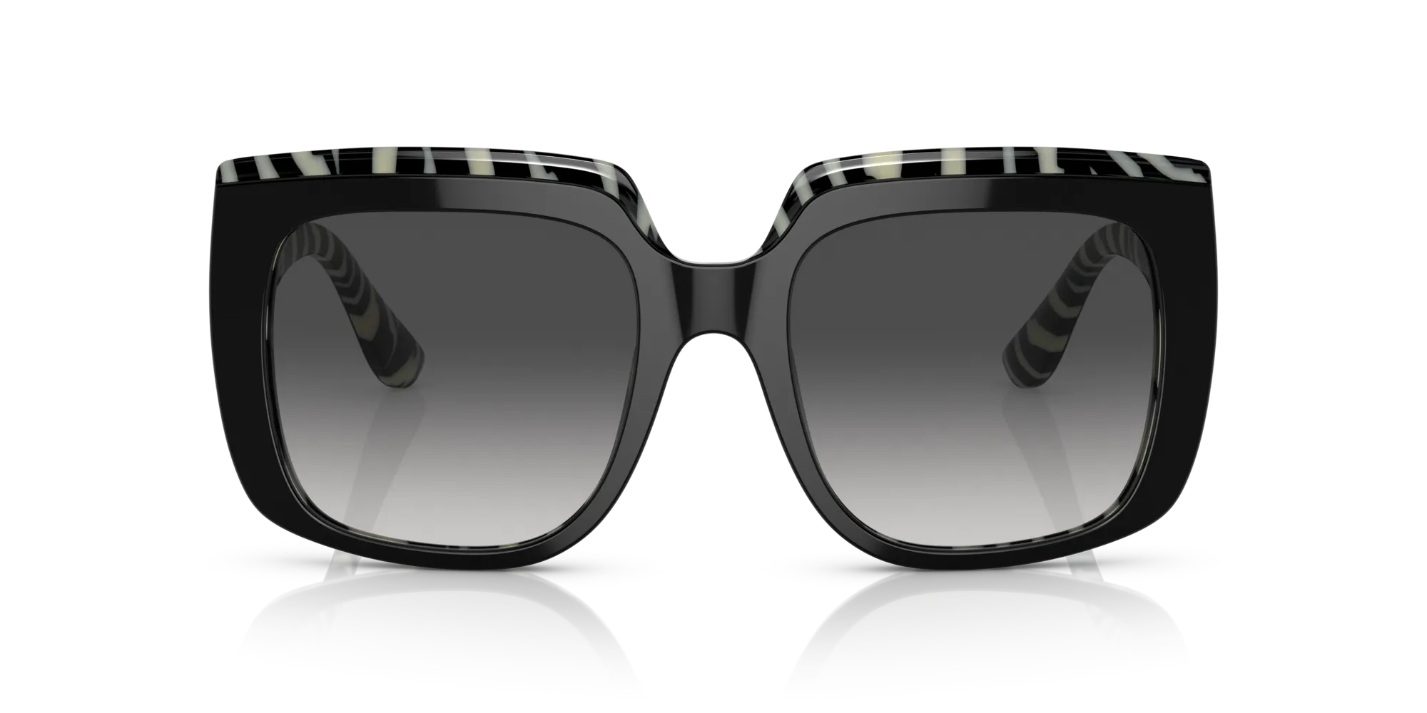 Dolce & Gabbana DG4414 33728G Occhiali da sole Acetato Nero Grigio Squadrata Normale Sfumato - immagine 3