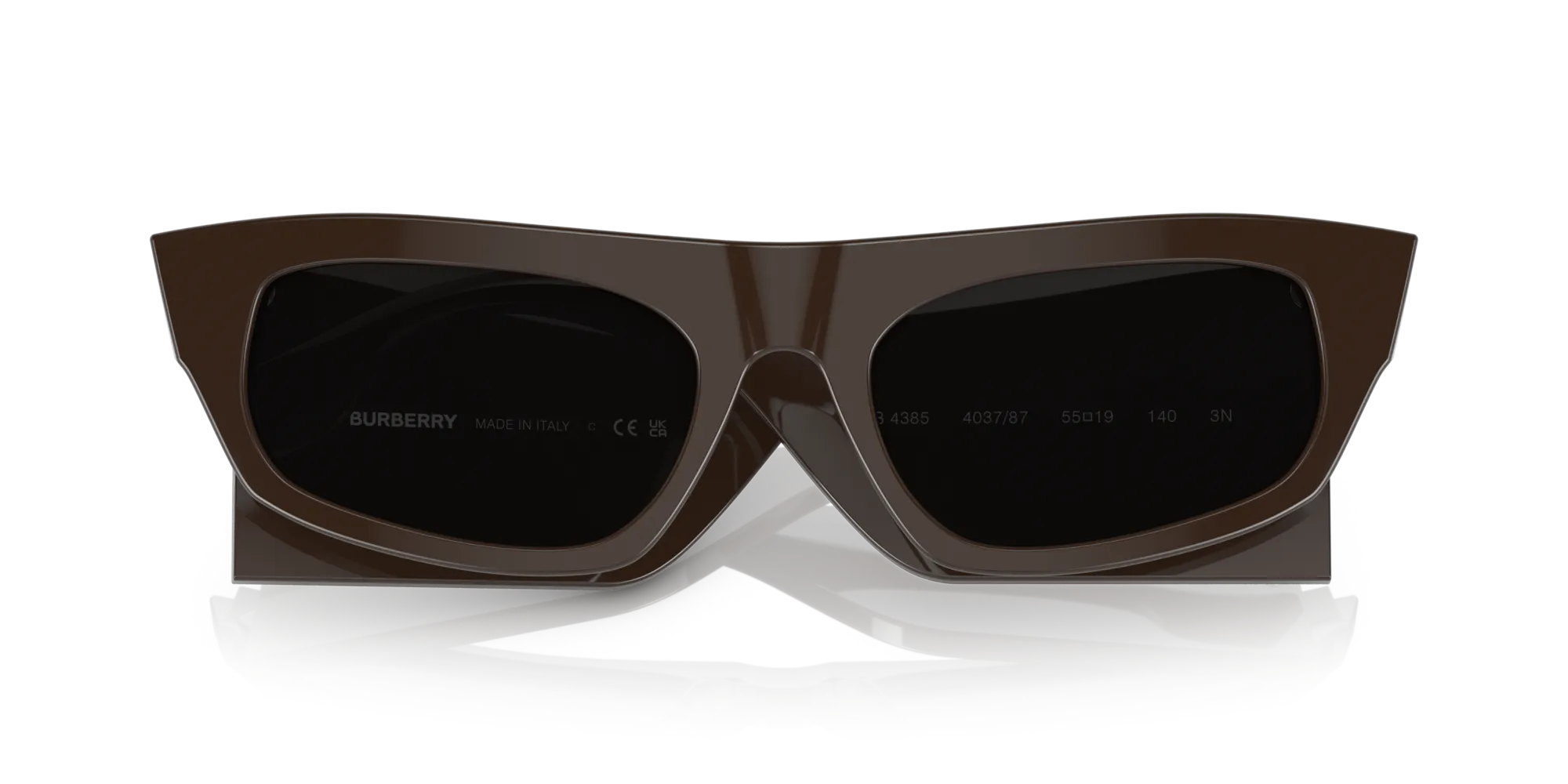 Burberry BE4385 PALMER 403787 Occhiali da sole Plastica Marrone Grigio Geometrica - immagine 2