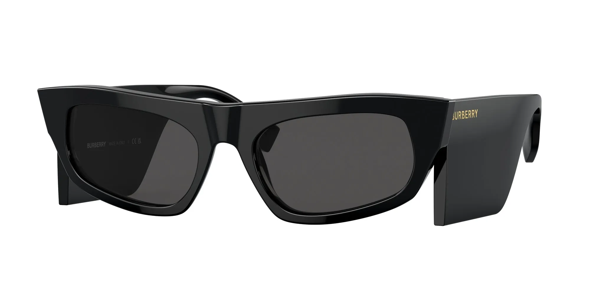 Burberry BE4385 PALMER 300187 Occhiali da sole Acetato Nero Grigio Geometrica Normale - immagine 1