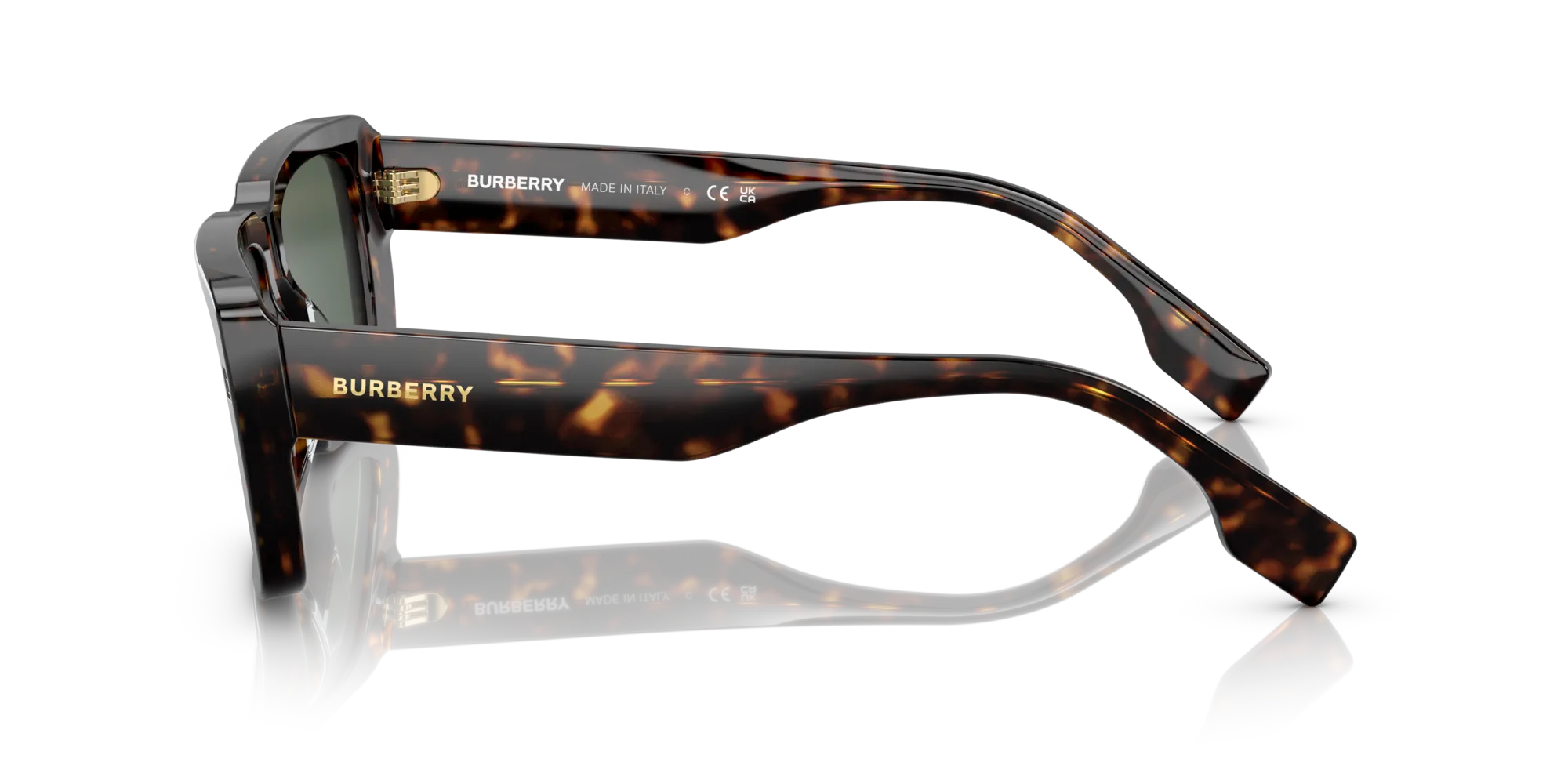 Burberry BE4376U JARVIS 300271 Occhiali da sole Acetato Marrone Verde Squadrata Normale - immagine 4