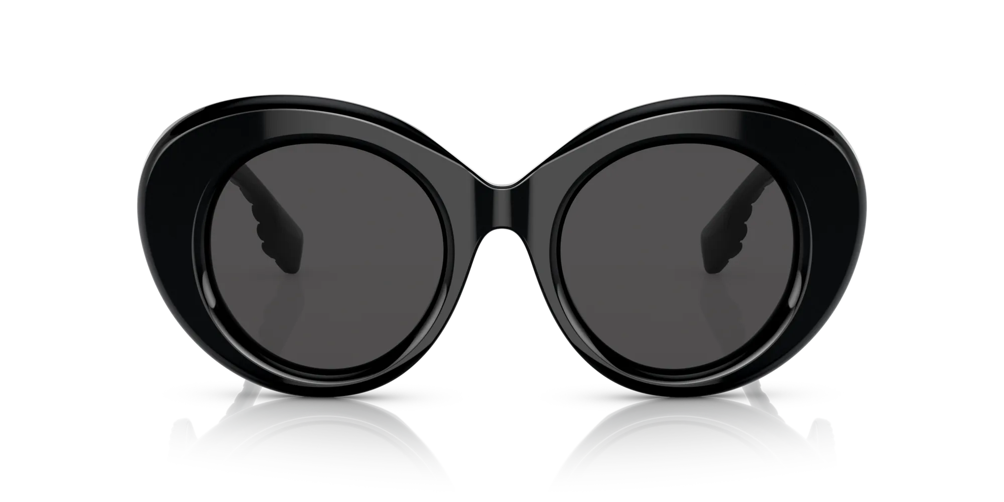 Burberry BE4370U MARGOT 300187 Occhiali da sole Acetato Nero Grigio Rotonda Normale - immagine 3