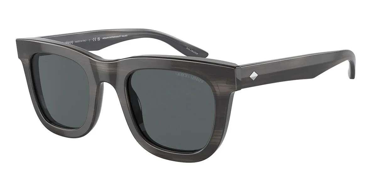 Giorgio Armani AR8171 5964P2 Occhiali da sole Acetato Grigio Grigio Squadrata Polarizzata - immagine 1