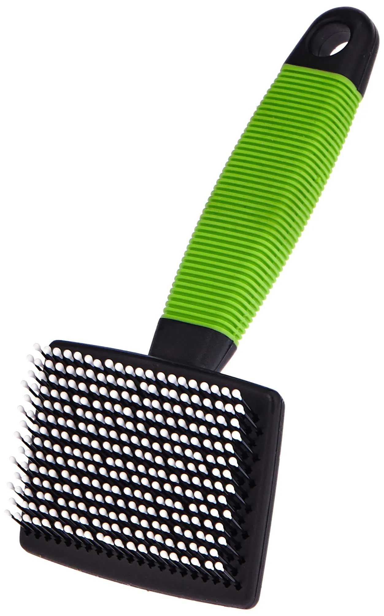 Ferplast Spazzola Cardatore per Gatti - Pelo Corto, Medio e Lungo - Setole Morbide, Testine Arrotondate - Impugnatura Ergonomica Morbida Antoscivolo - Misura S, Verde - immagine 1