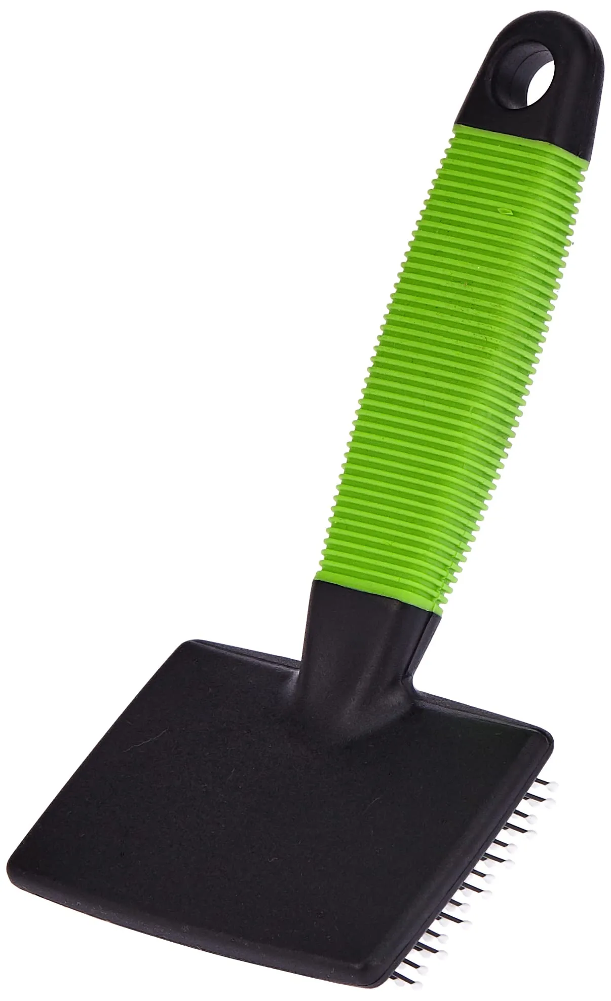 Ferplast Spazzola Cardatore per Gatti - Pelo Corto, Medio e Lungo - Setole Morbide, Testine Arrotondate - Impugnatura Ergonomica Morbida Antoscivolo - Misura S, Verde - immagine 2