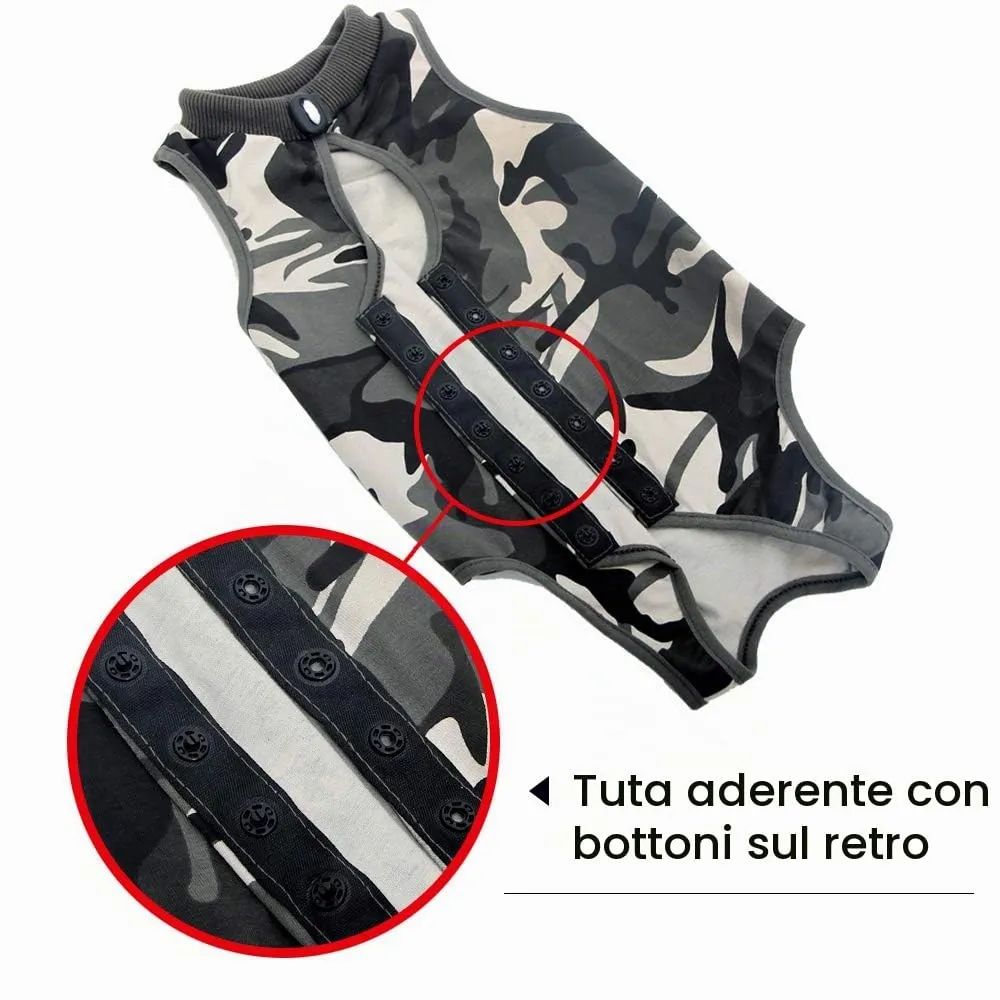 LIANZIMAU Body Gatto Post Operatorio E-Collar Alternativa per Gatti e Cani, Dopo Un Intervento Chirurgico Wear Tuta Gatto Post Intervento - immagine 3