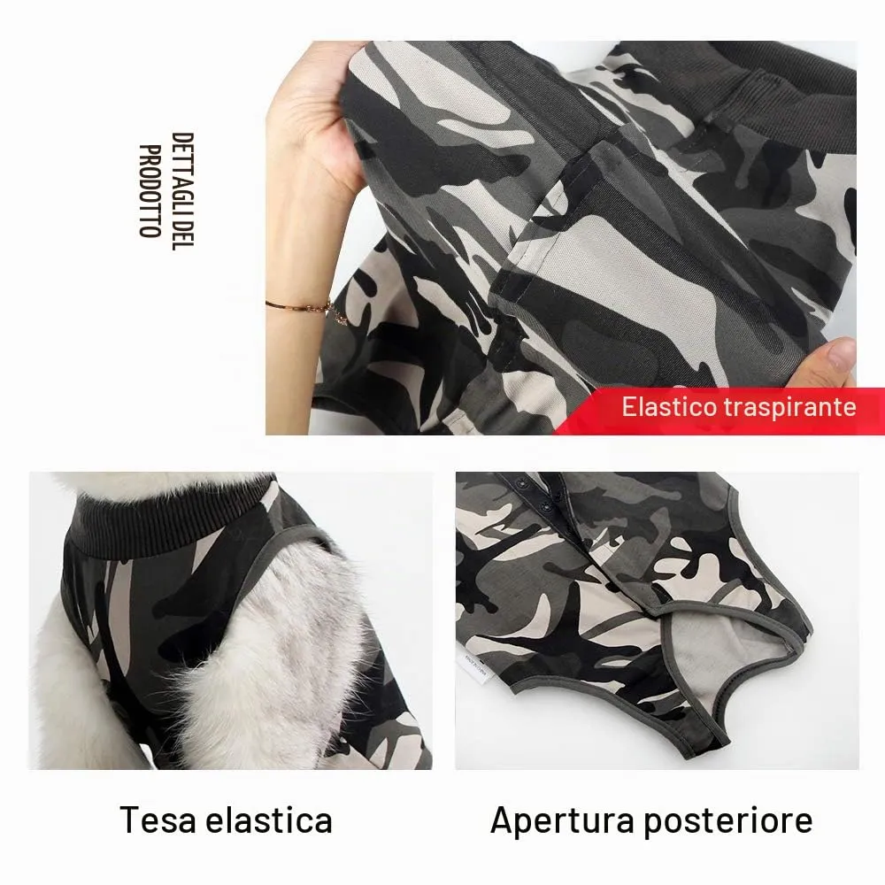LIANZIMAU Body Gatto Post Operatorio E-Collar Alternativa per Gatti e Cani, Dopo Un Intervento Chirurgico Wear Tuta Gatto Post Intervento - immagine 5