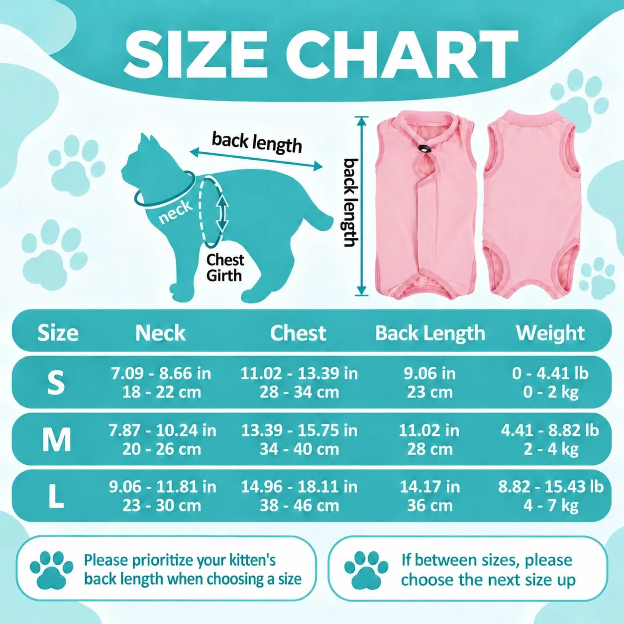 Avont Tuta da Recupero per Gatti, Body Gatto Post Operatorio Sterilizzazione, Cat Recovery Suit, Vestito Gatto per Impedire Leccare Ferita Addominale Dopo l'intervento Chirurgico –Rosa(M) - immagine 2