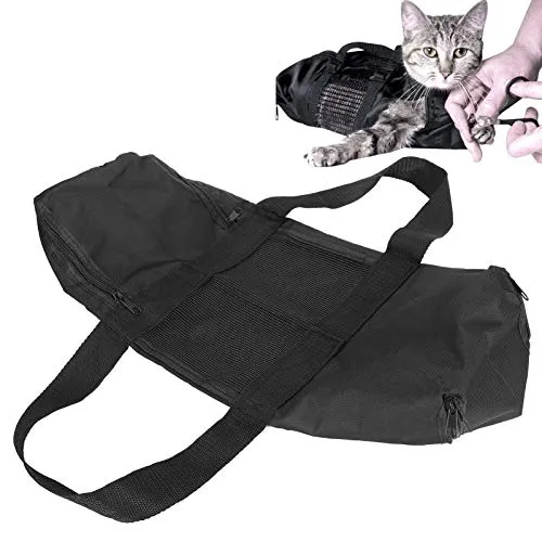 Ghzste Borsa per artiglio Nail Trimming Cat Grooming Bagno Restraint Bag No Scratch Pet Cat Lavaggio Doccia Bagno Bag - immagine 8