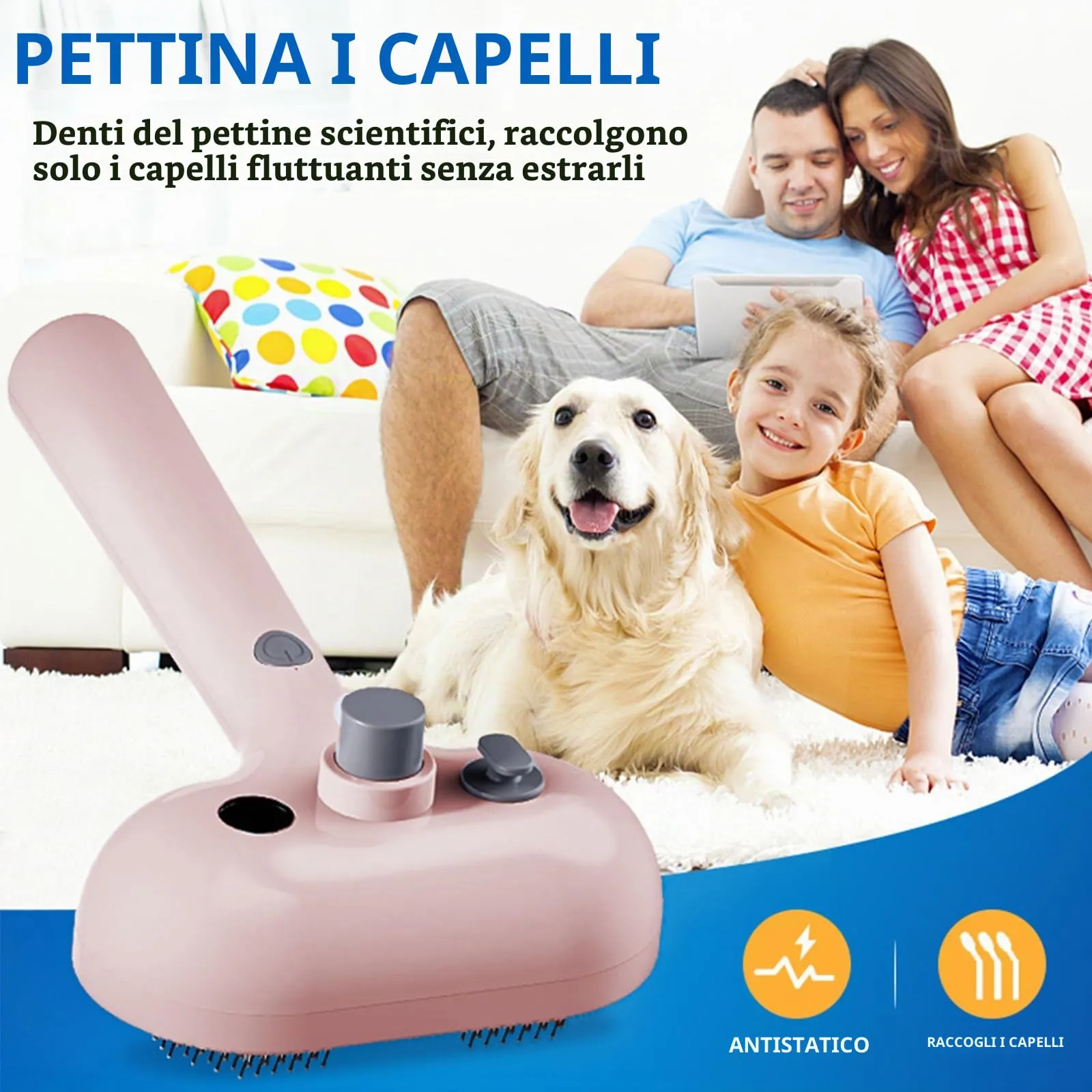 Steamy Cat Brush, 3 in 1 Spazzola a Vapore Per Gatti e Cani, Spazzola Elettrica per Pettine Massaggiante per Animali Domestici per massaggio,cura e depilazione - immagine 7