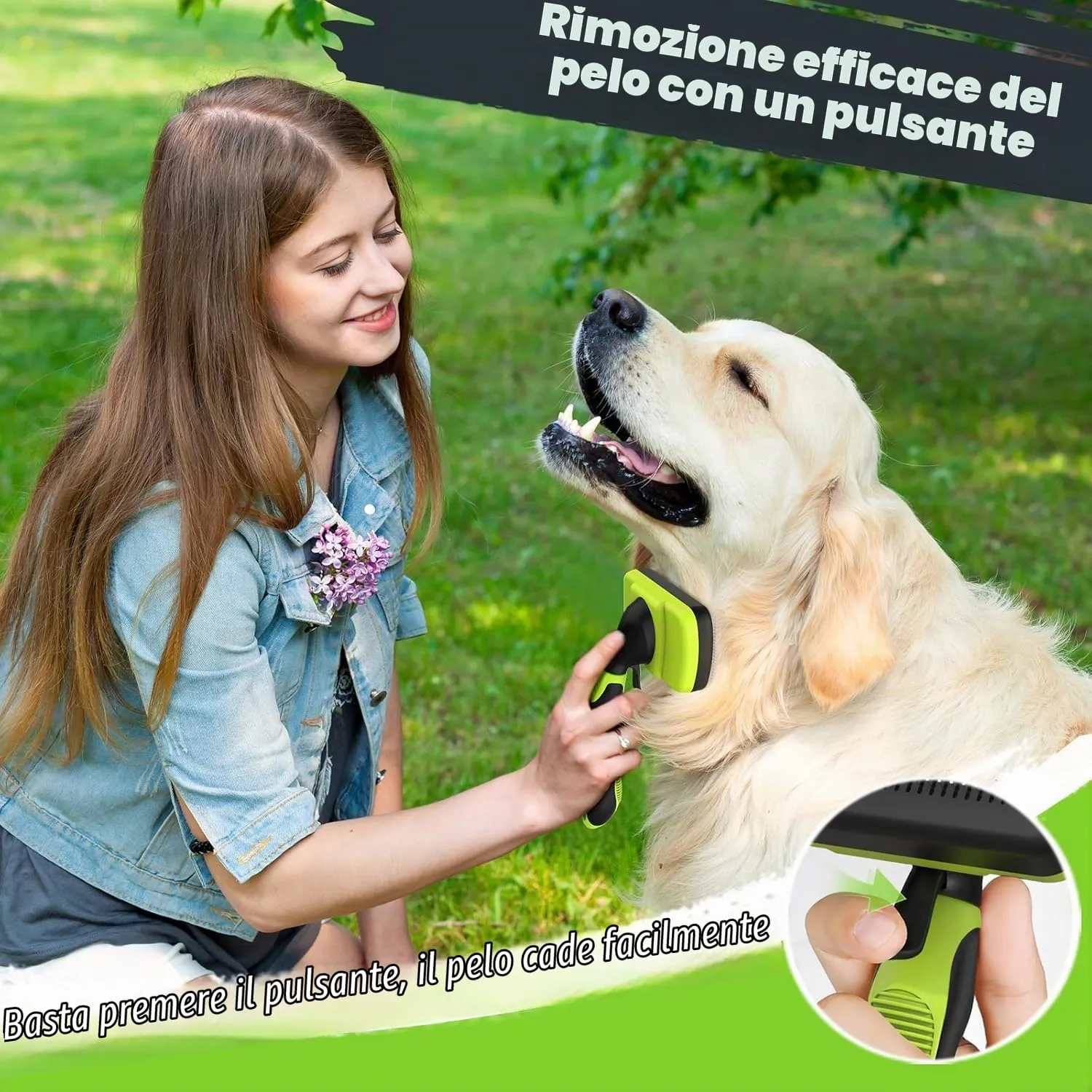 YSYONBOE Spazzola per Cani/Gatti Pelo Lungo e Pelo Corto, Autopulente Spazzola Morbida per Gatti, Cardatore per Cani e Gatti, Pettine a Rastrello a Doppio Lato per Rimuovere i peli, Pettinare Grovigli - immagine 3