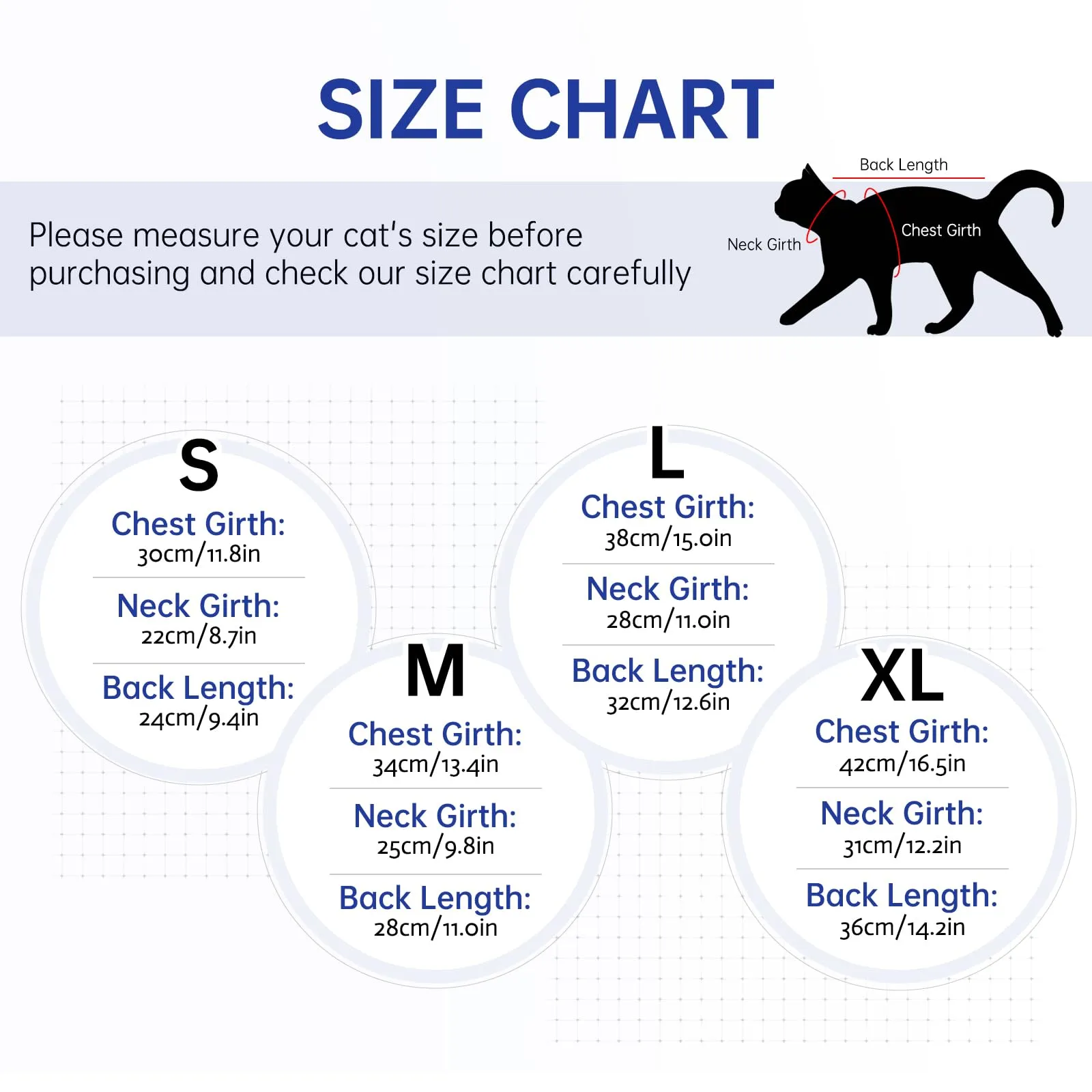 PUMYPOREITY Body Gatto Post Operatorio Sterilizzazione, Tuta per Recupero Gatto Tutina Cane Post Operatoria Sterilizzazione(Blu Reale, XL) - immagine 2
