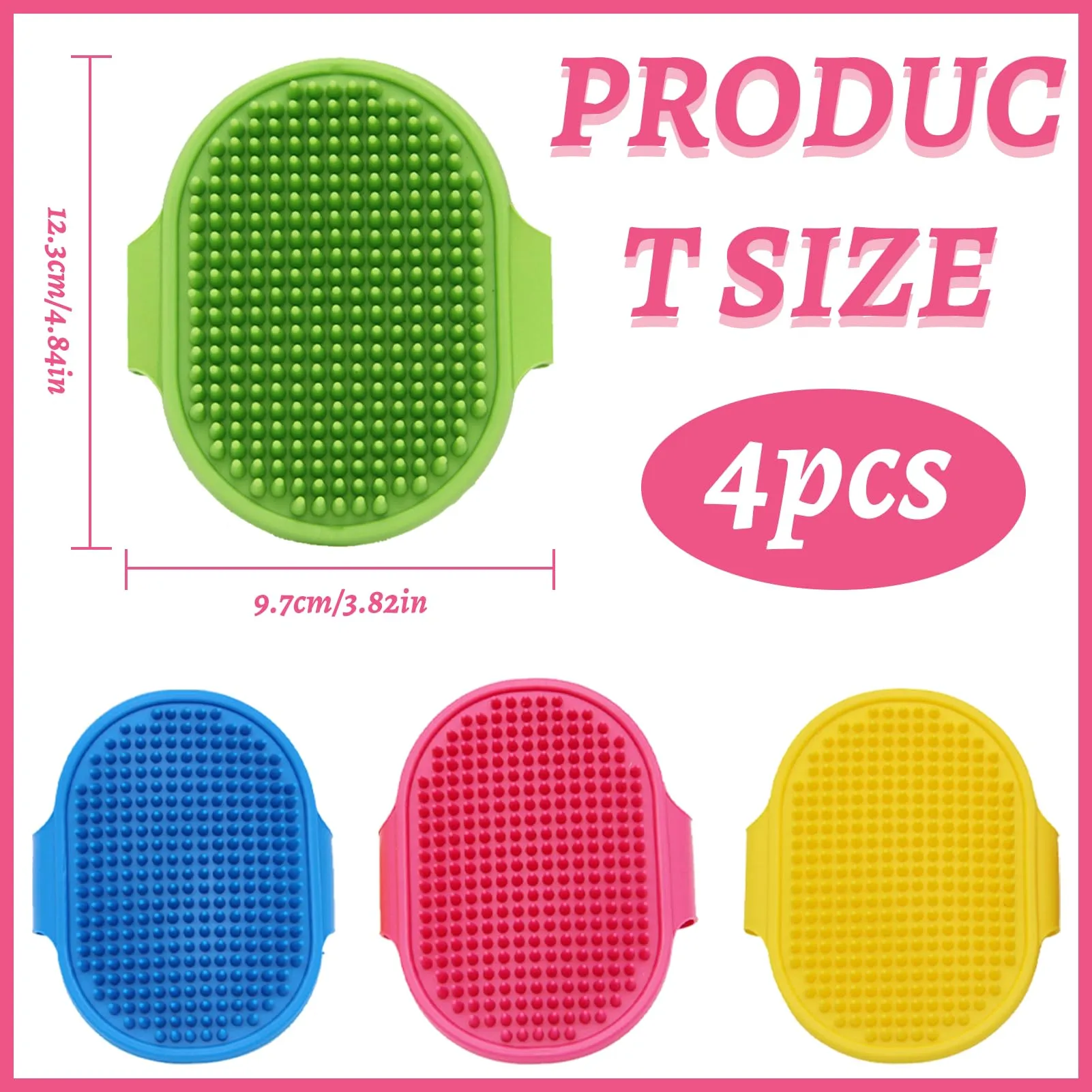 4 cuscinetti per la toelettatura del gatto, in silicone, per toelettatura e toelettatura gatti, 2 in 1, per gatti da interni, spazzola per gattini, divani, sedie, gambe (4 colori) - immagine 2