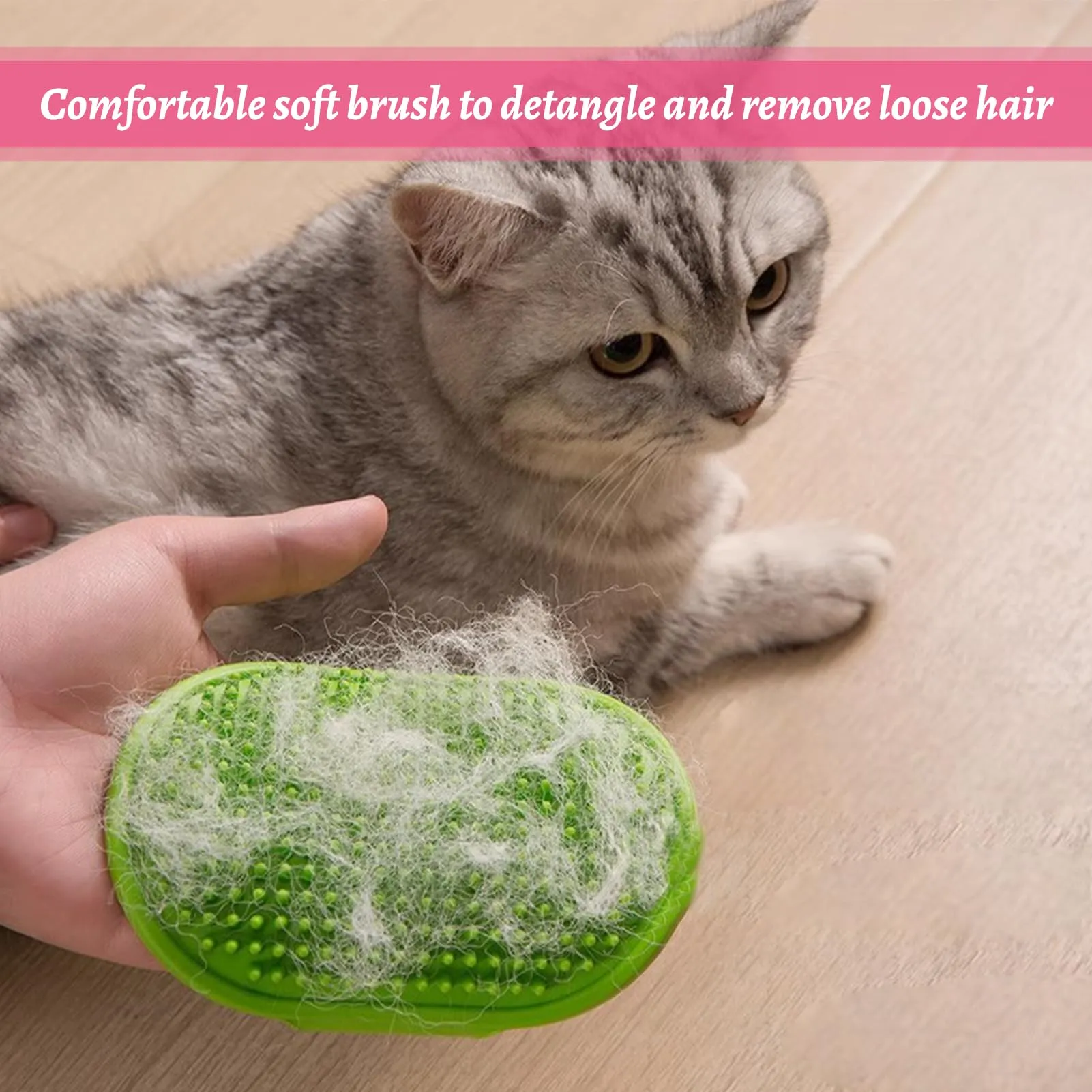 4 cuscinetti per la toelettatura del gatto, in silicone, per toelettatura e toelettatura gatti, 2 in 1, per gatti da interni, spazzola per gattini, divani, sedie, gambe (4 colori) - immagine 5
