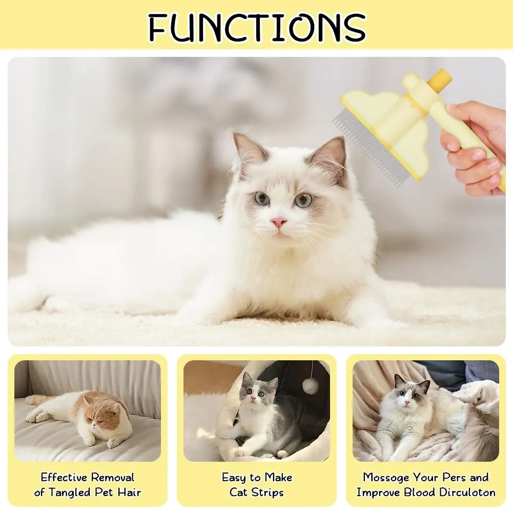 OFFCUP Ruotabile Pettine Animali Domestici Cani Gatti, Acciaio Inox - immagine 5