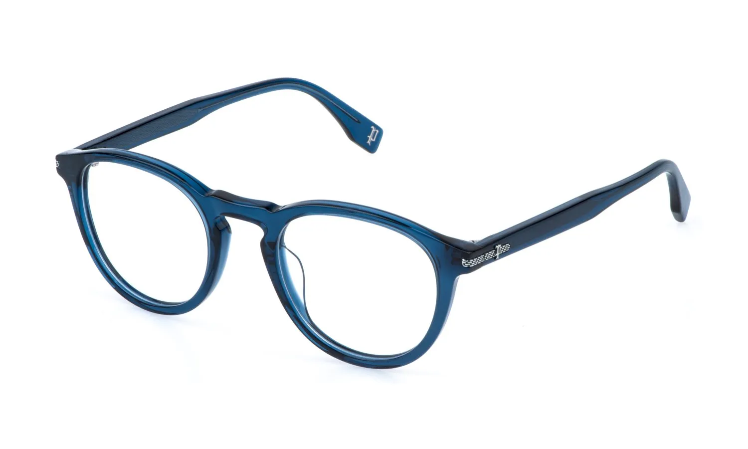 Police VPLR63 GRIND 5 06SB Montature da vista Acetato Blu Pantos - immagine 1