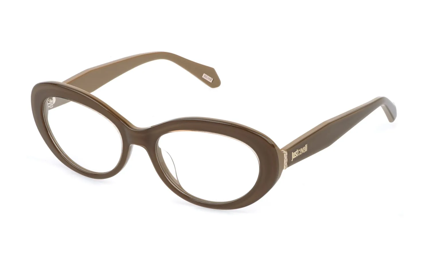Just Cavalli VJC163 09HT Montature da vista Acetato Beige Geometrica - immagine 1