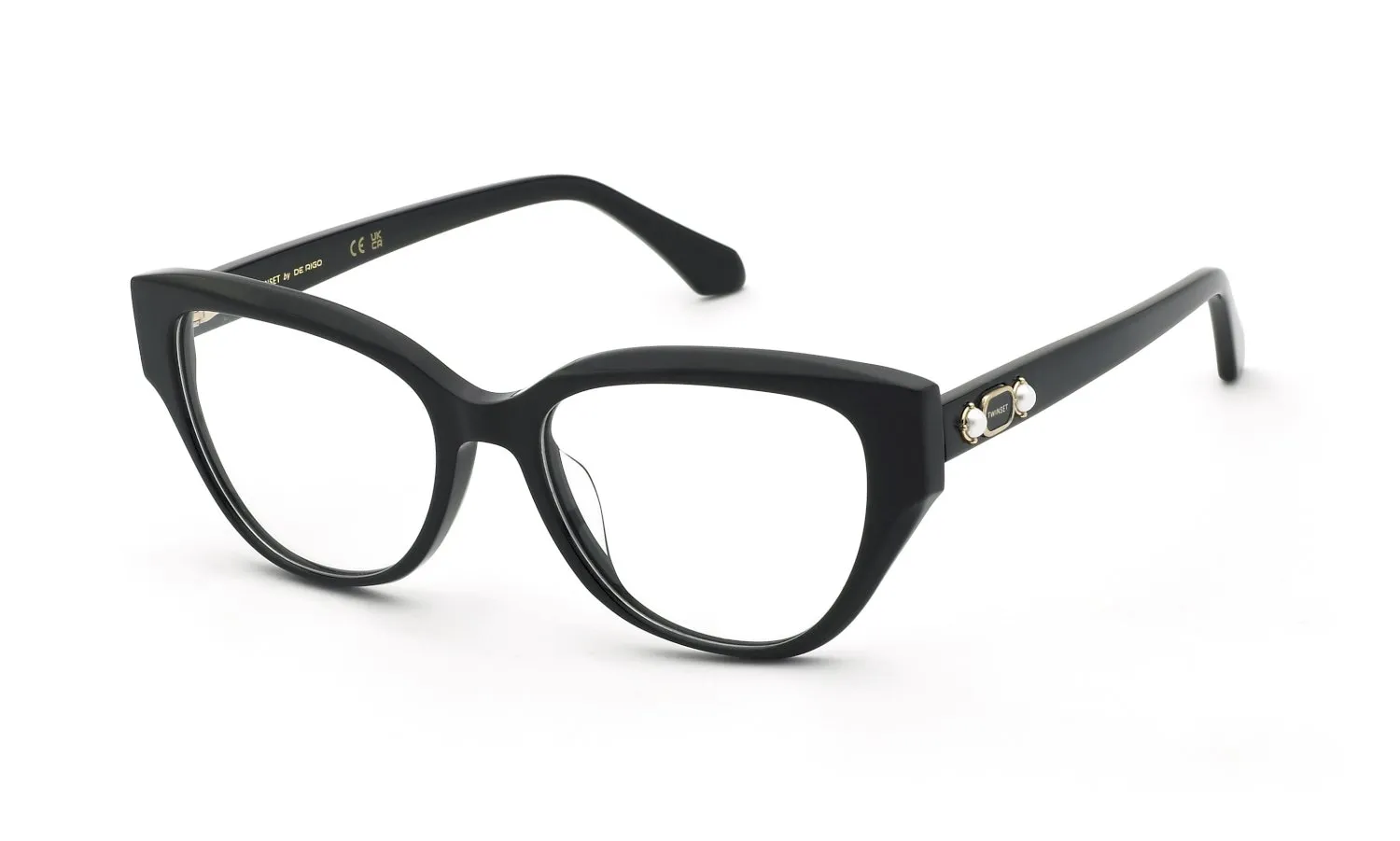 Twinset VTW123 700 Montature da vista Acetato Nero Farfalla - immagine 1