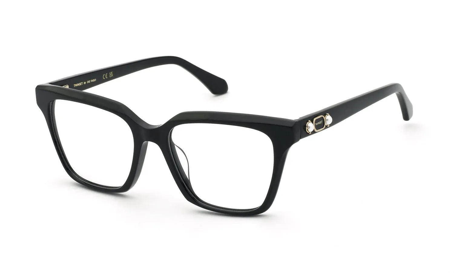 Twinset VTW122 700 Montature da vista Acetato Nero Squadrata - immagine 1