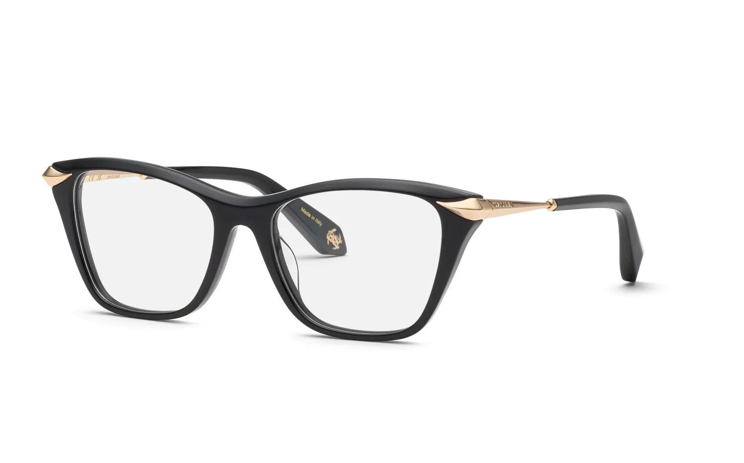 Roberto Cavalli VRC144M 700 Montature da vista Acetato Nero Cat Eye - immagine 1