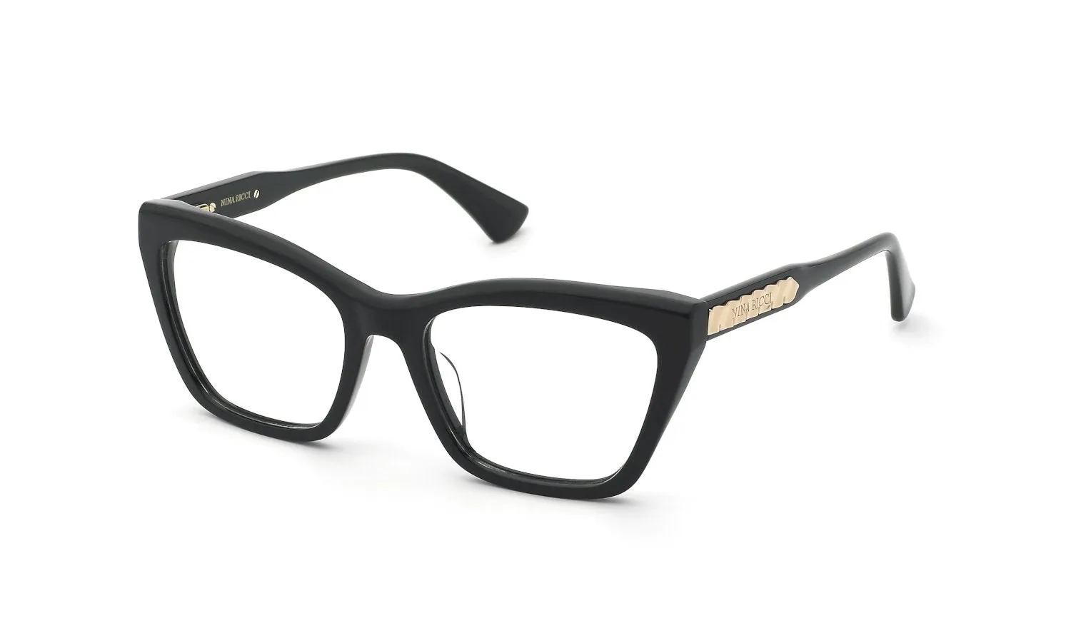 Nina Ricci VNR447 700 Montature da vista Acetato Nero Farfalla - immagine 1
