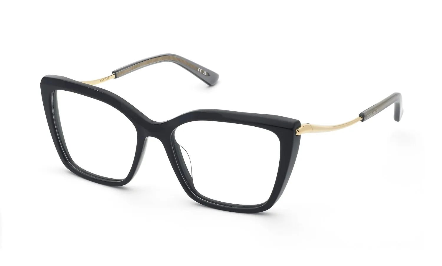 Nina Ricci VNR411 700 Montature da vista Acetato Nero Farfalla - immagine 1