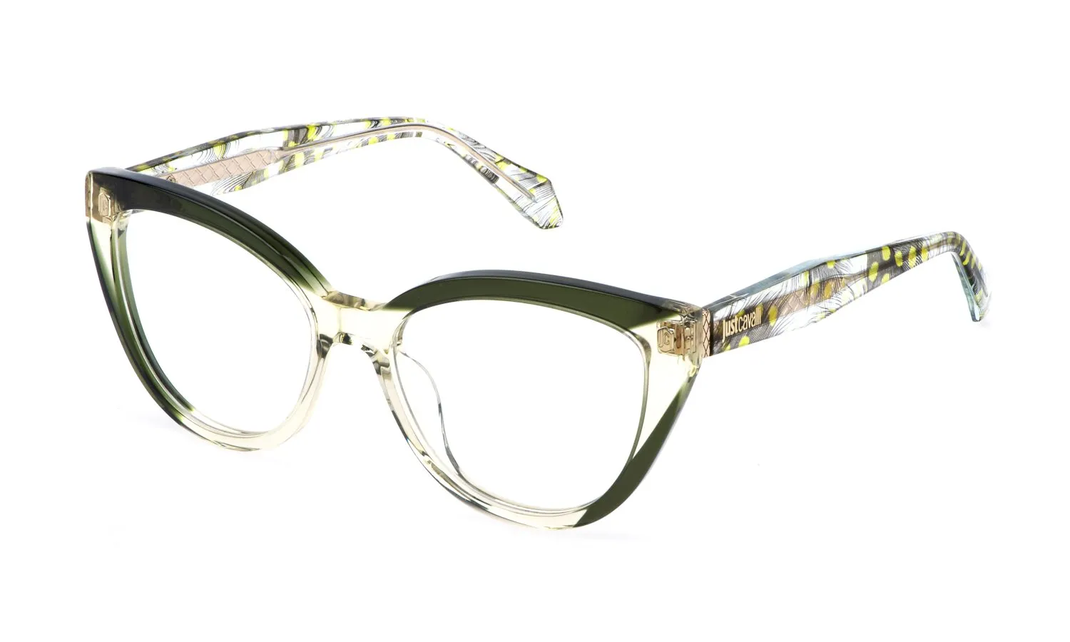 Just Cavalli VJC158V 02GN Montature da vista Acetato Verde Farfalla - immagine 1