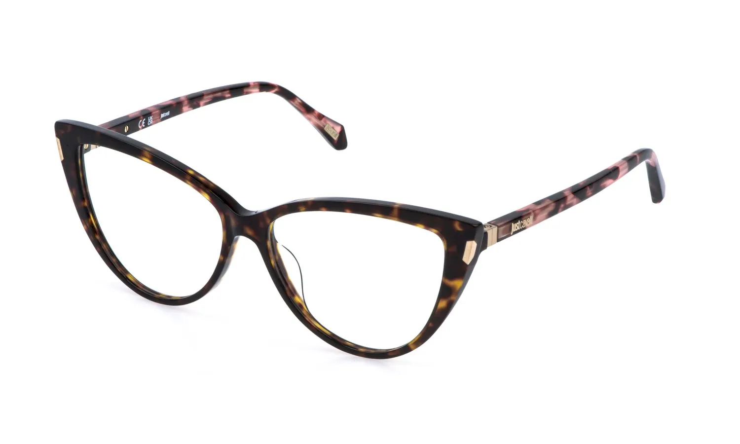 Just Cavalli VJC126 743 Montature da vista Acetato Havana Farfalla - immagine 1