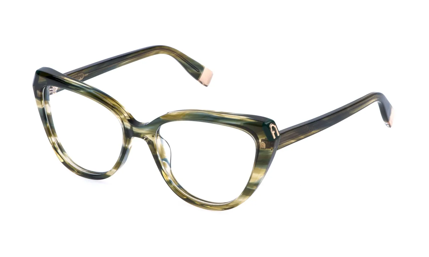 Furla VFU989V 01GU Montature da vista Acetato Verde Farfalla - immagine 1