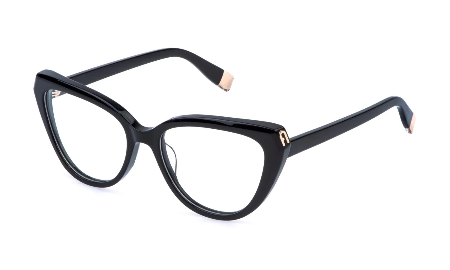 Furla VFU989 700 Montature da vista Acetato Nero Farfalla - immagine 1