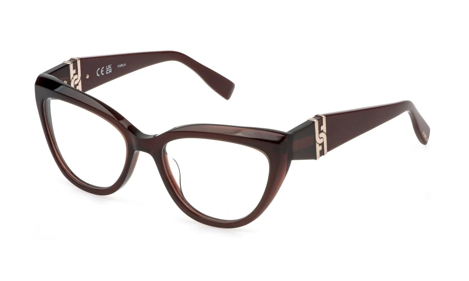 Furla VFU867 848 Montature da vista Acetato Bordeaux Farfalla - immagine 1