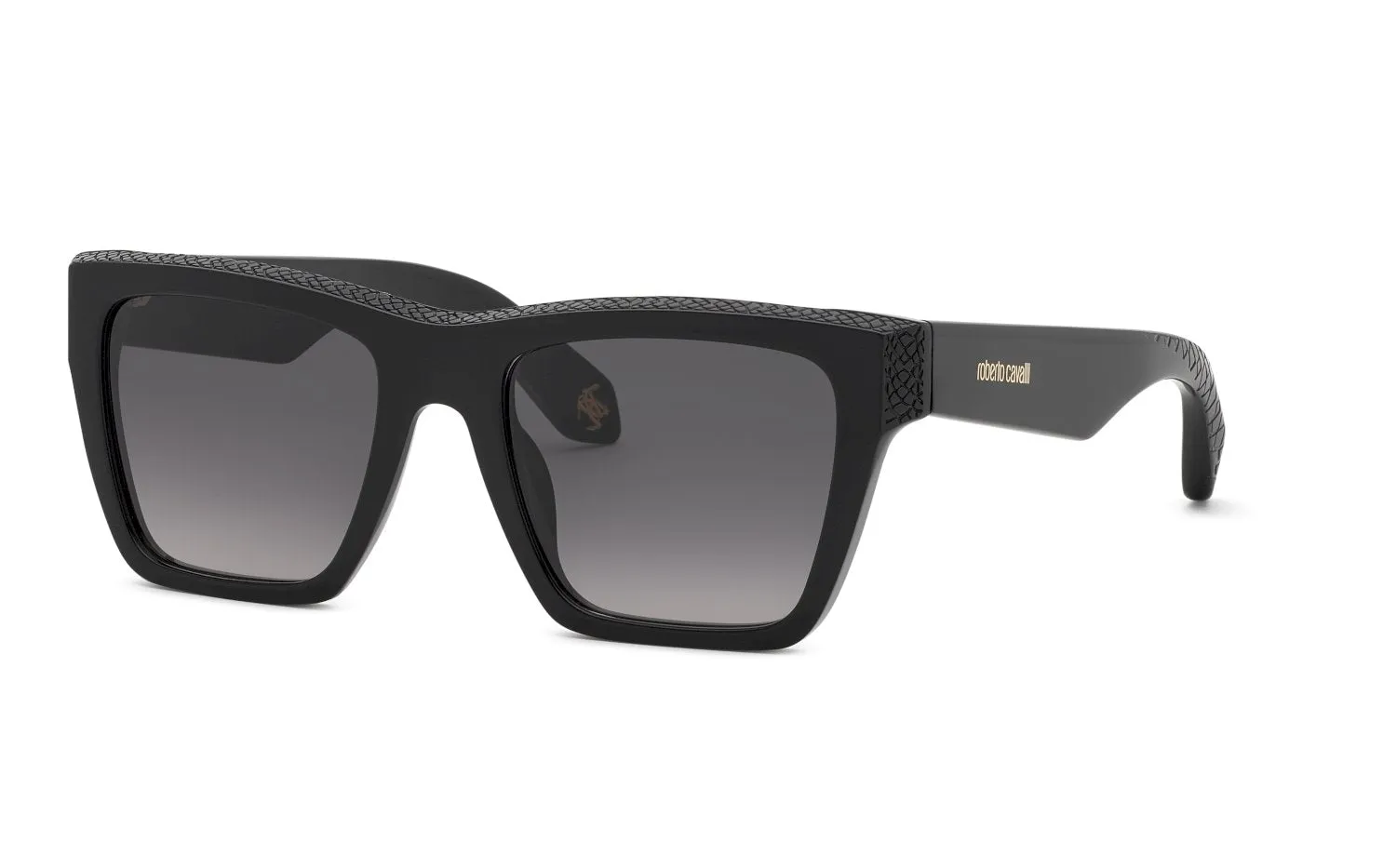 Roberto Cavalli SRC155M 700 Occhiali da sole Acetato Nero Fumo Squadrata Normale Sfumato - immagine 1