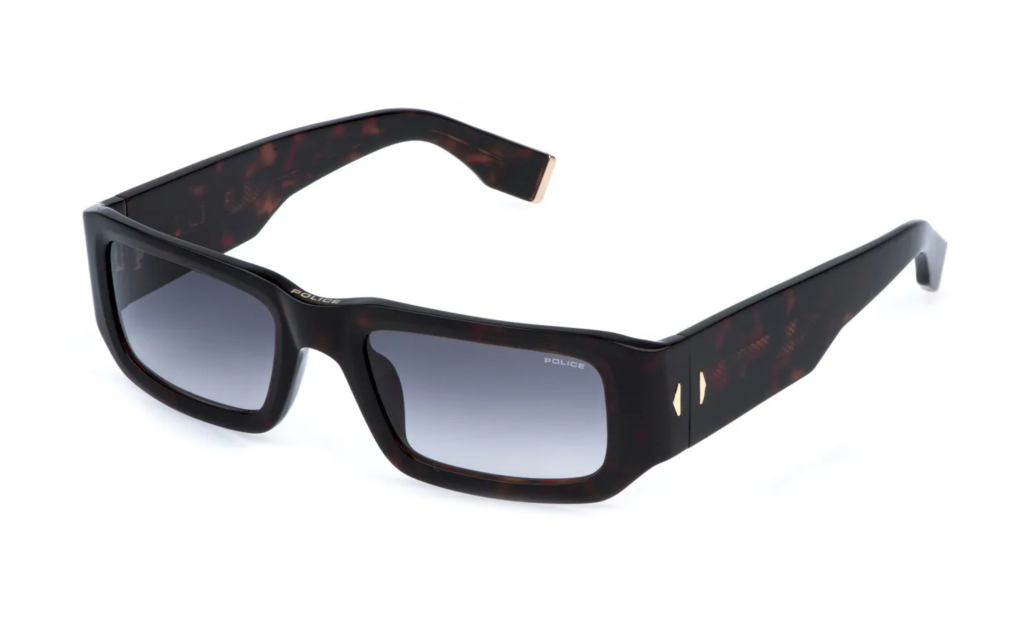 Police SPLR82 G.O.A.T. 6 722 Occhiali da sole Acetato Havana Fumo Squadrata Normale Sfumato - immagine 1