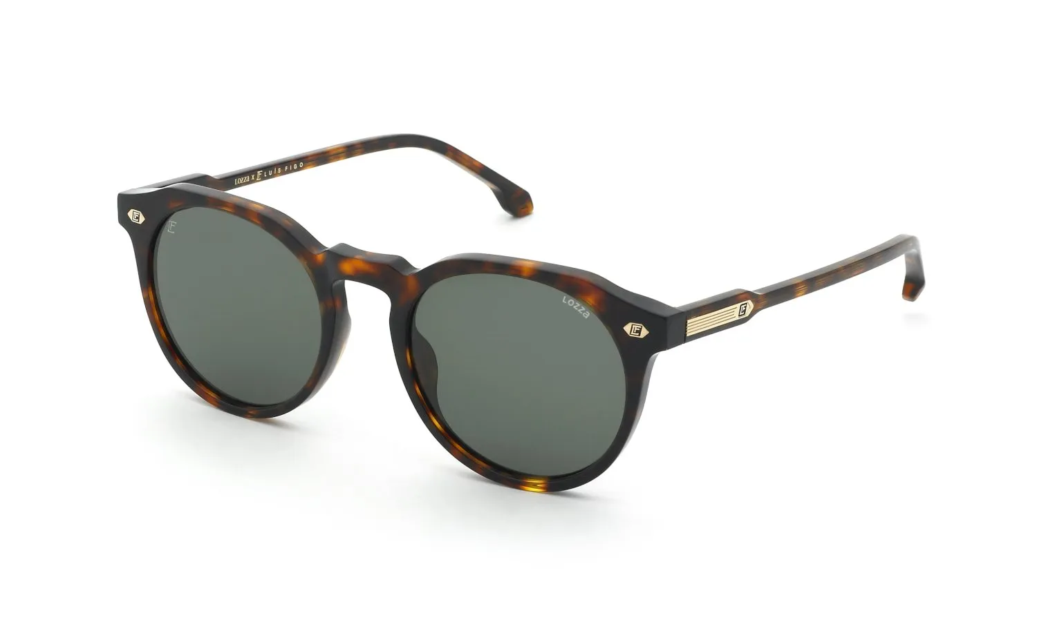 Lozza SL4414 6NEY Occhiali da sole Acetato Havana Verde Pantos Normale - immagine 1