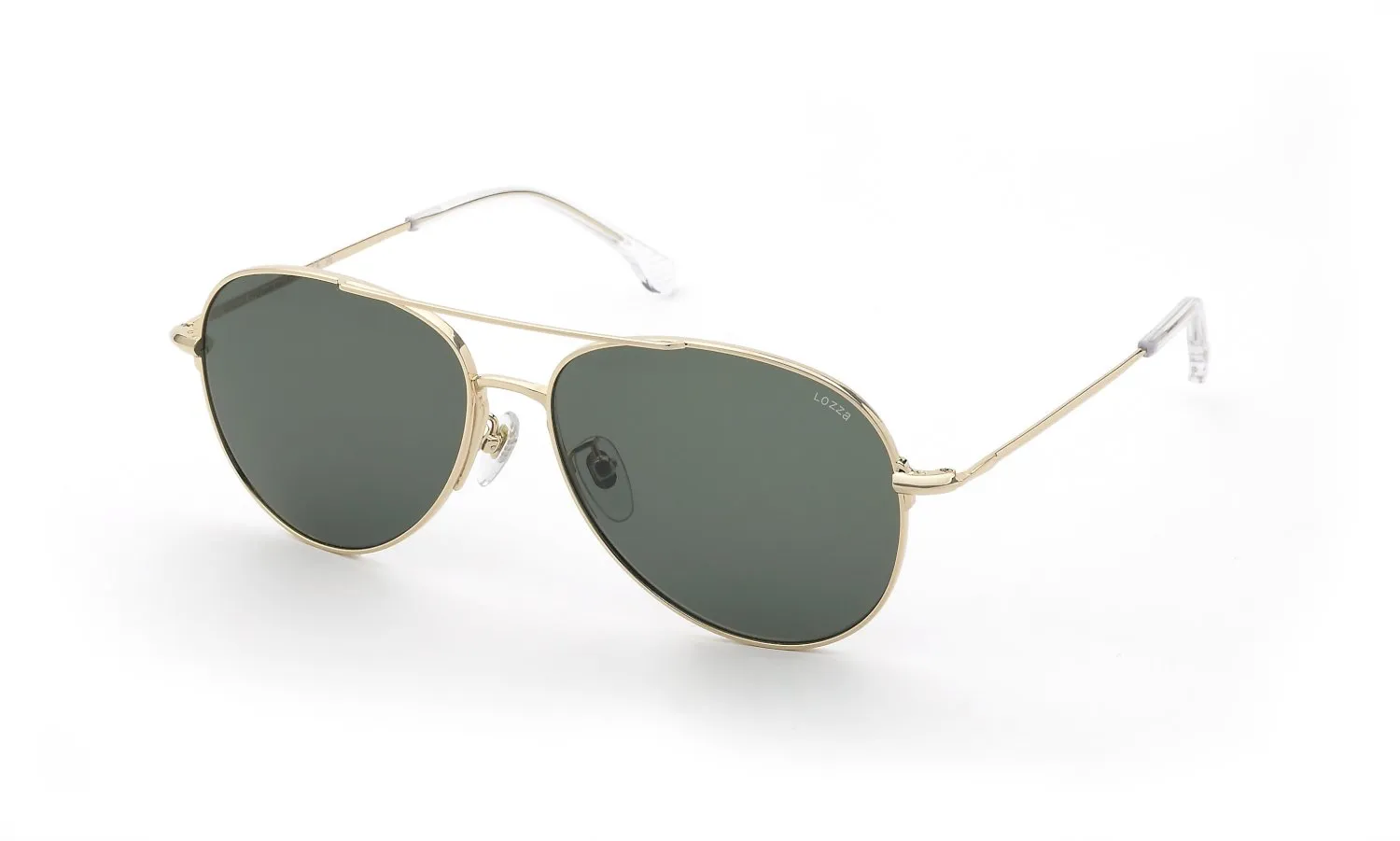 Lozza SL2444 GUBBIO 7 300K Occhiali da sole Metallo Oro Verde Pilot Normale - immagine 1
