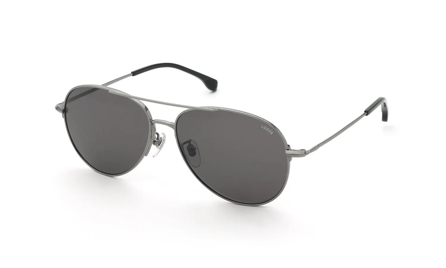 Lozza SL2444 GUBBIO 7 509 Occhiali da sole Metallo Grigio Fumo Pilot Normale - immagine 1