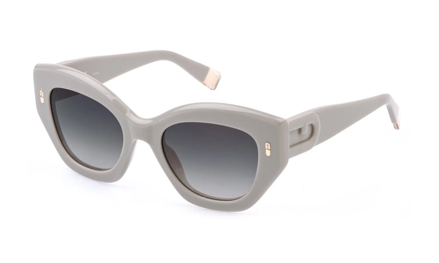 Furla SFU985 0AEC Occhiali da sole Acetato Beige Fumo Farfalla Normale Sfumato - immagine 1