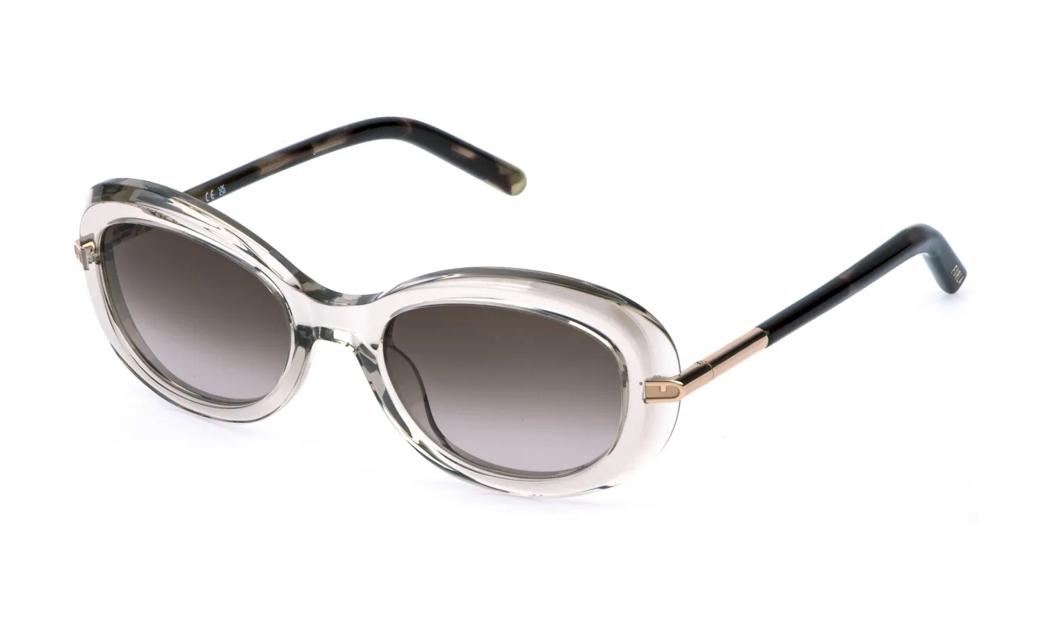 Furla SFU984 0T92 Occhiali da sole Acetato Trasparente Marrone Geometrica Normale Sfumato - immagine 1