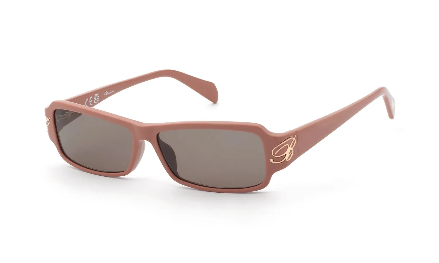 Blumarine SBM906 09JT Occhiali da sole Acetato Rosa Marrone Squadrata Normale - immagine 1