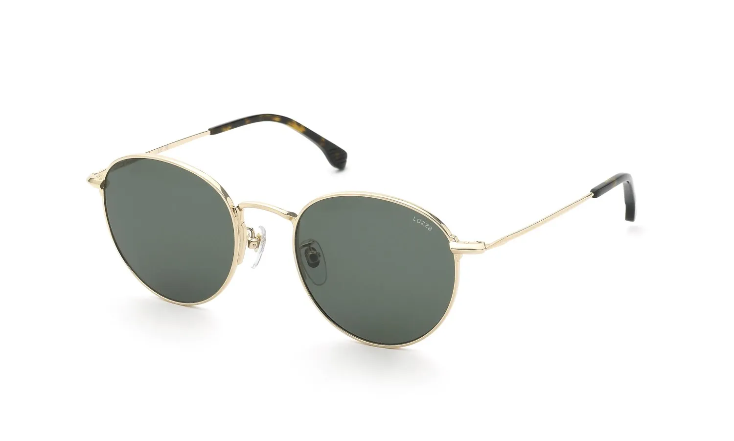 Lozza SL2443 GUBBIO 6 300Y Occhiali da sole Metallo Oro Verde Pantos Normale - immagine 1