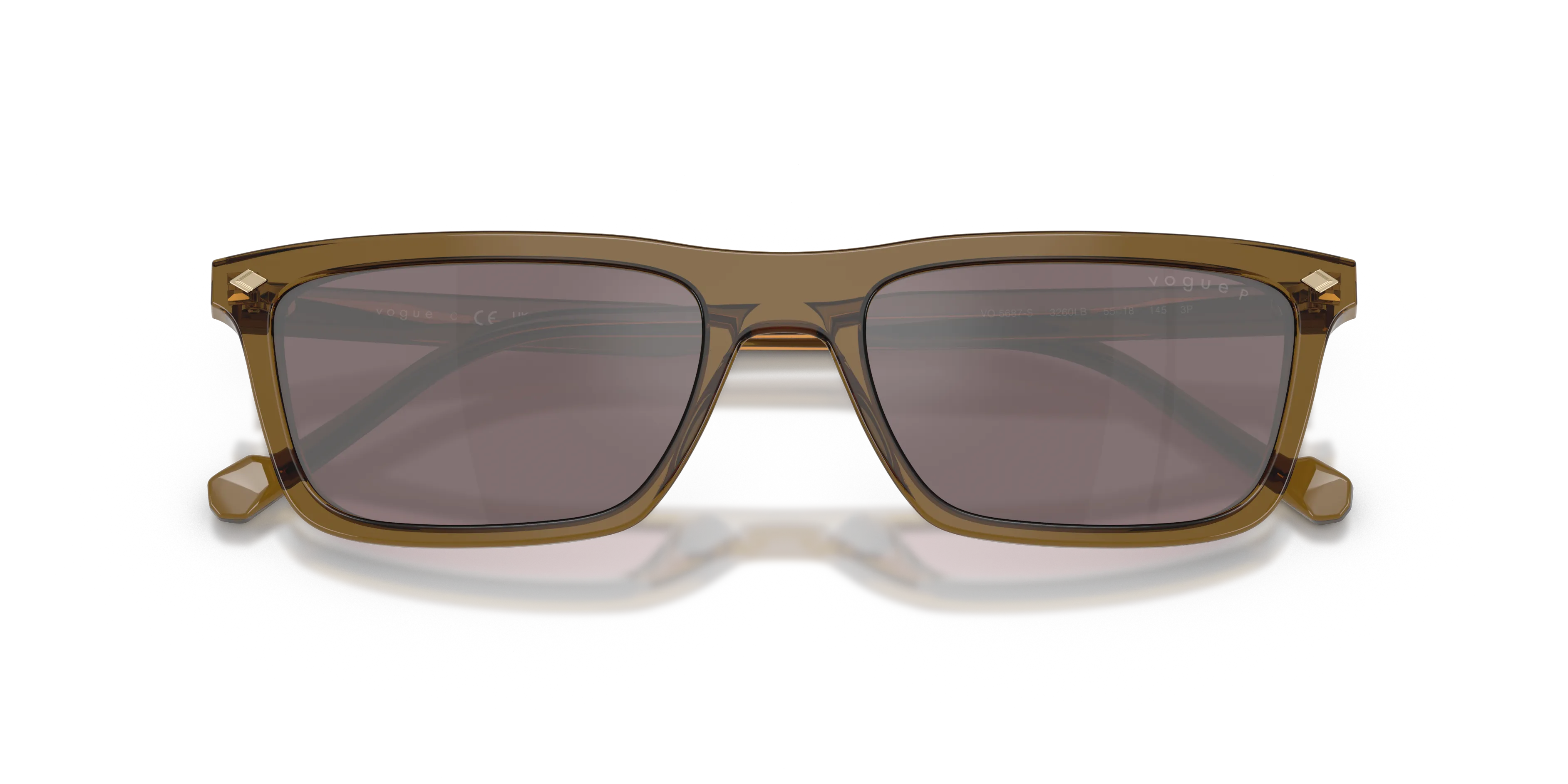 VOGUE EYEWEAR VO5687S 3260LB Occhiali da sole Acetato Verde Rosa Pillow Polarizzata - immagine 2