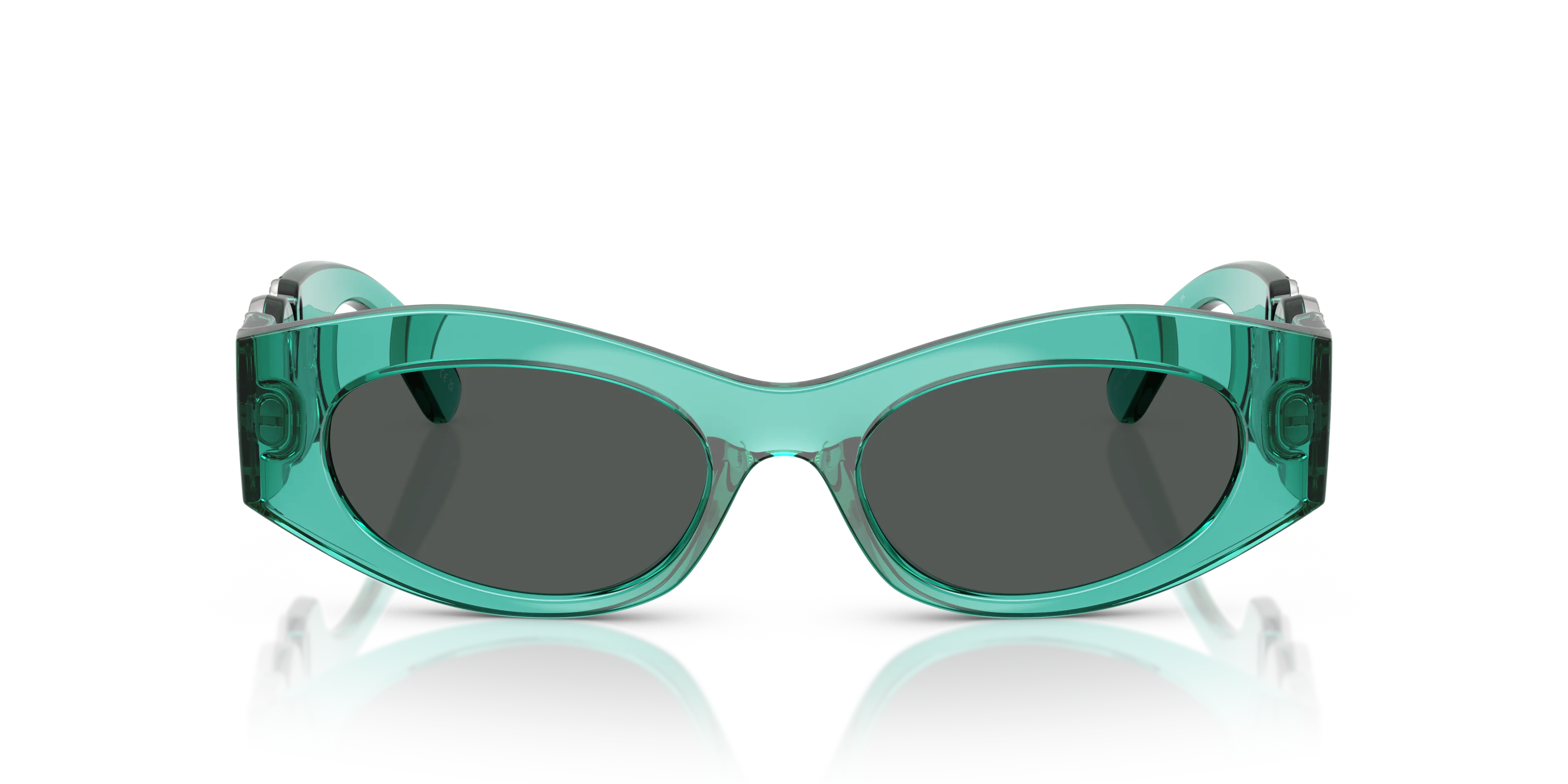 Versace VE4480U 552987 Occhiali da sole Iniettato Verde Grigio Cat Eye Normale - immagine 3