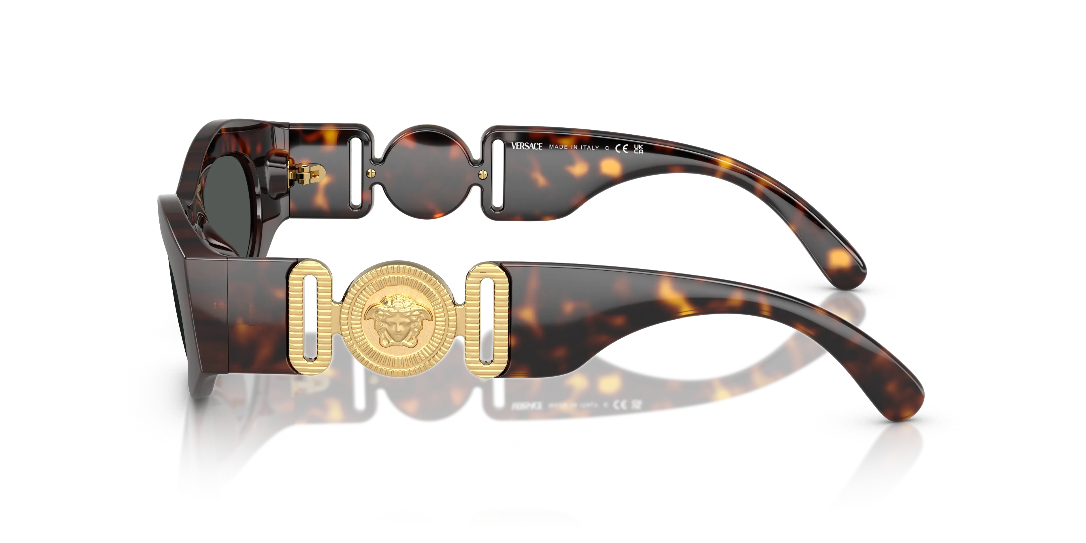 Versace VE4480U 108/87 Occhiali da sole Iniettato Tartaruga Grigio Cat Eye Normale - immagine 4