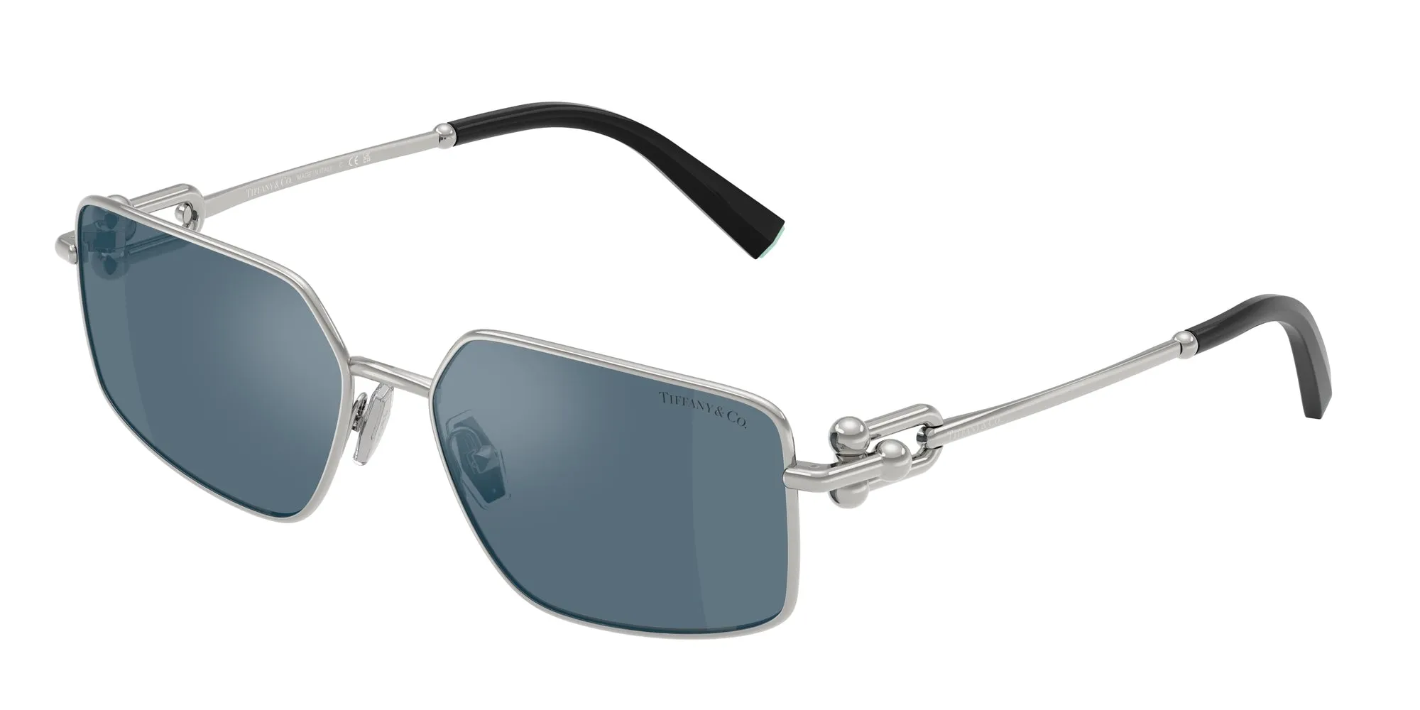 Tiffany TF3111 60011U Occhiali da sole Metallo Argento Blu Squadrata Normale - immagine 1