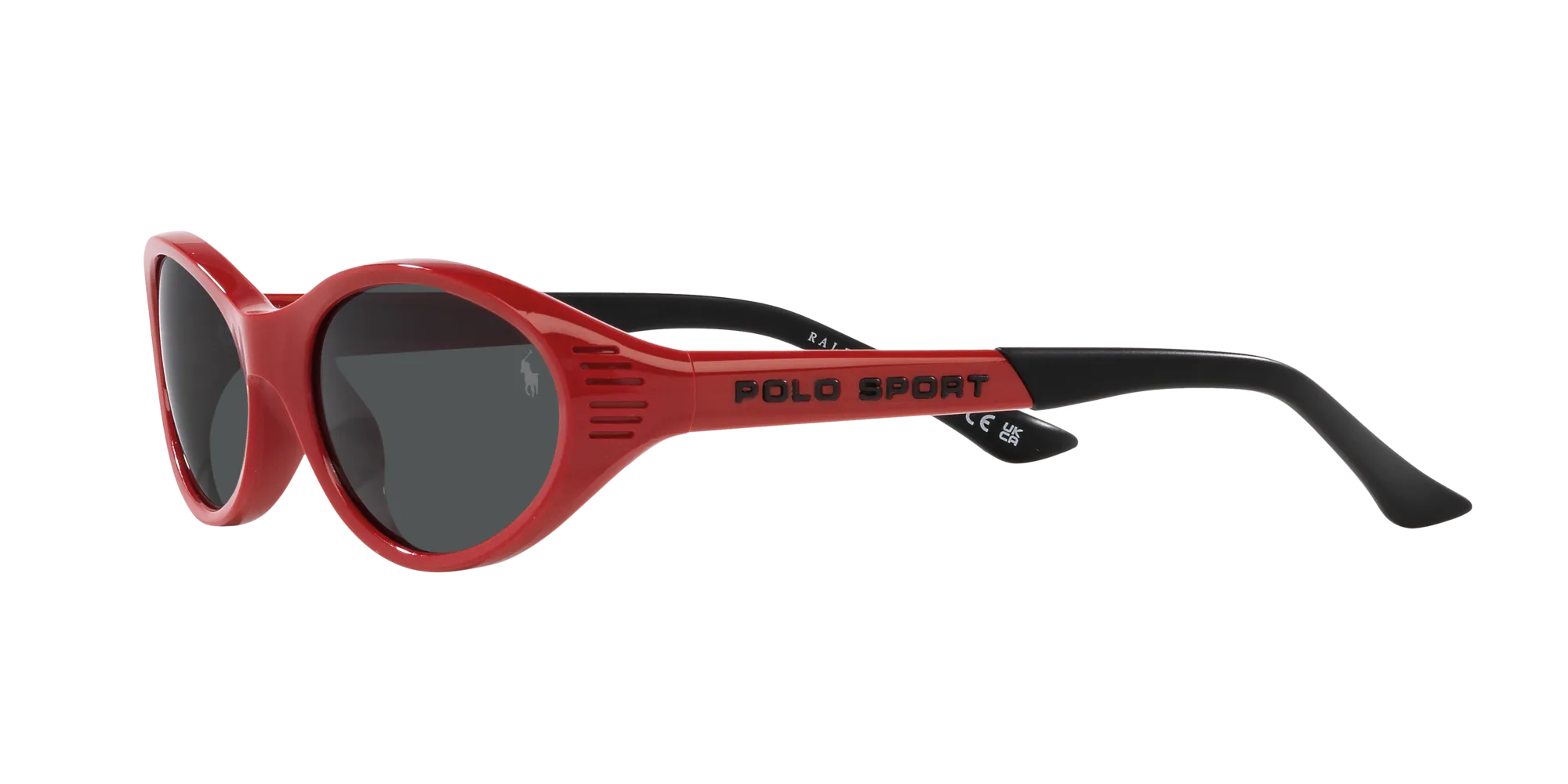 Polo Ralph Lauren PH4197U 609187 Occhiali da sole Iniettato Rosso Grigio Rotonda Normale - immagine 4